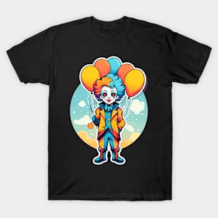 Clown Halloween Illustration T-Shirt